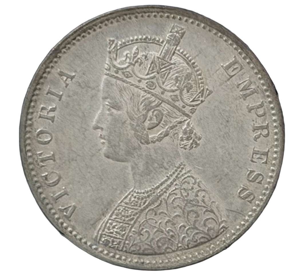 [BIC 010] British India 1 Rupee, Bombay Mint, 1877