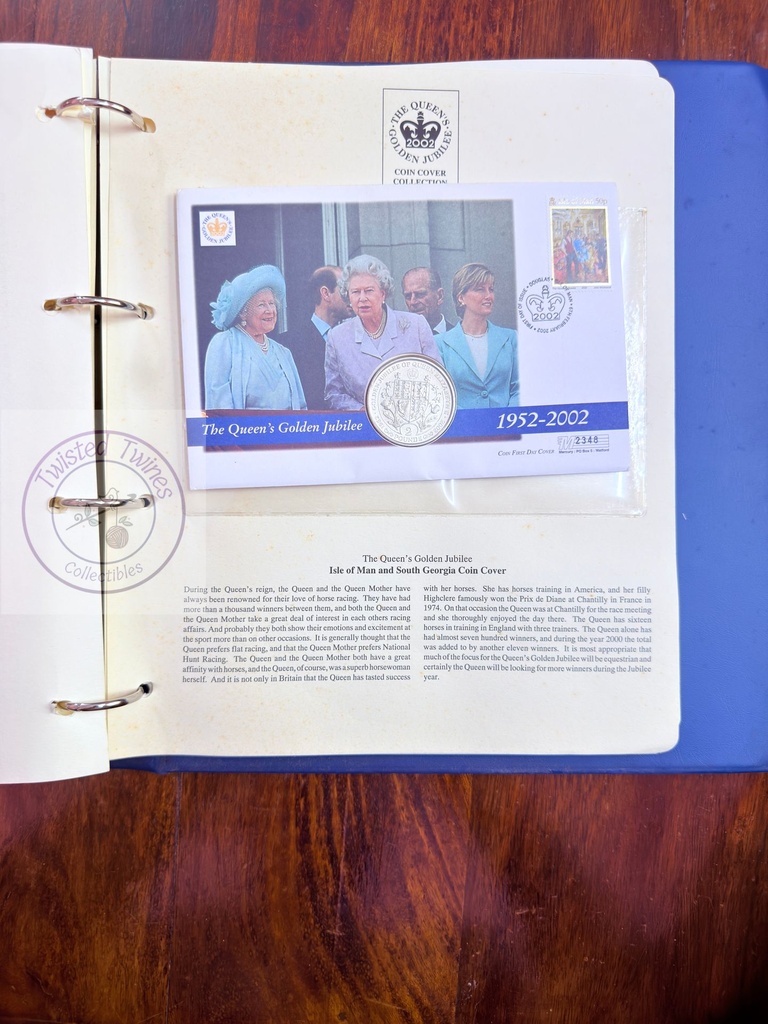[UK 08-c] Queens Golden Jubilee – Queen Elizabeth II  Philatelic Numismatics Folder