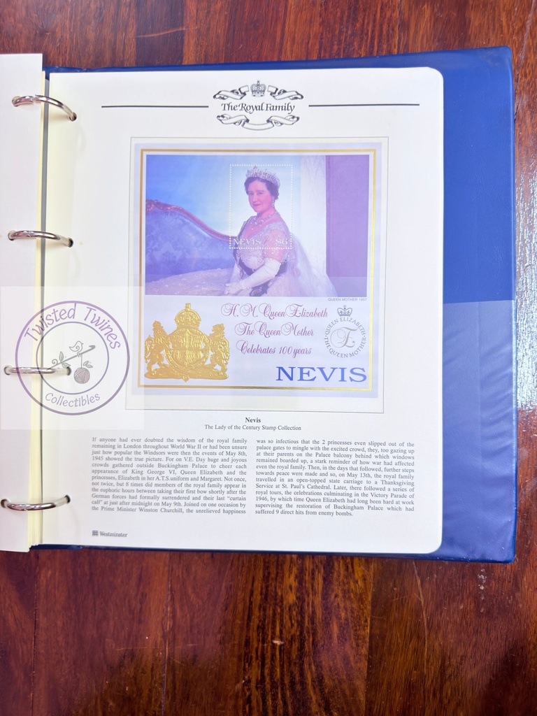 [UK 08-i] Westminster Queen Mother Centenary (100th Birthday) Commemorative Presentation Folder