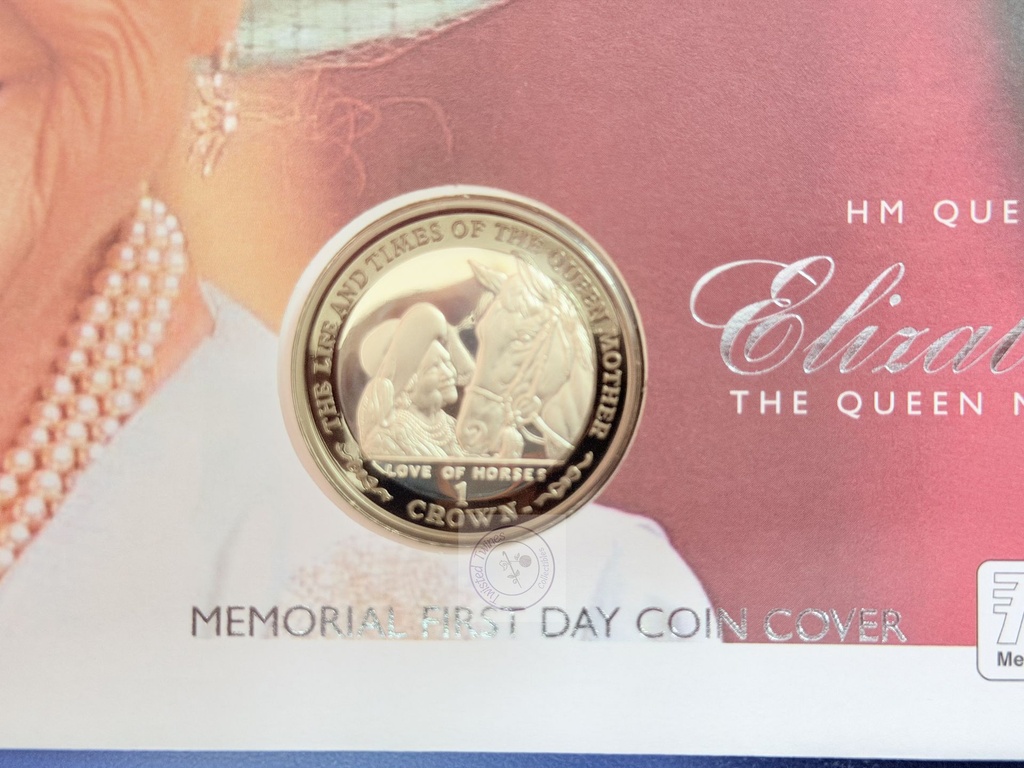 [UK 08-k] 2002 Queen Mother Memorial Silver Proof Crown Coin First Day Cover – Limited Edition 2000