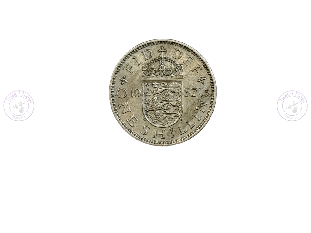 [FIC 035] 1957 British One Shilling coin