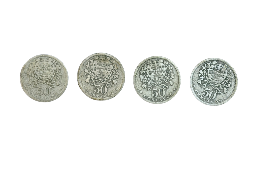 [FIC 049] Portugal 50 Centavos coins (4 COINS SET)