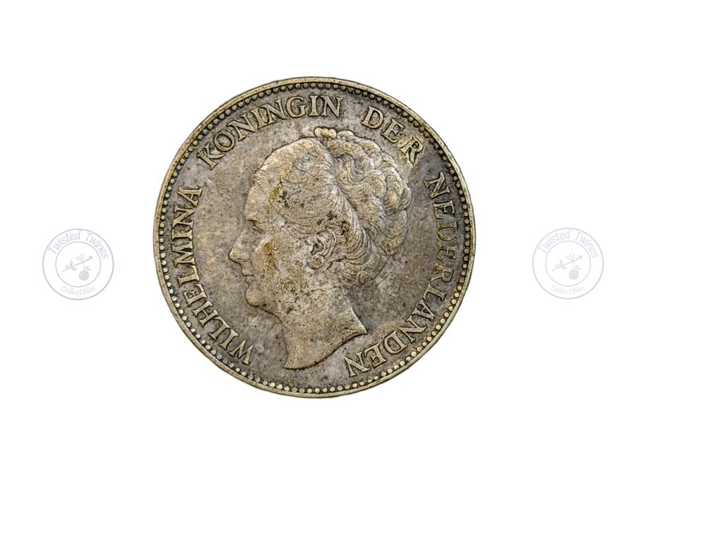[FIC 044] 1929 Netherlands 1 Gulden silver coin