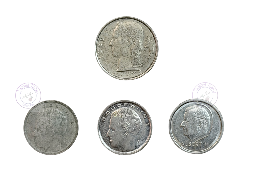 [FIC 047] Belgian 1 Franc coins (4 COINS SET)