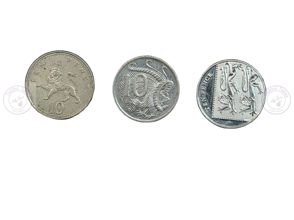 [FIC 032] Australian and British decimal issues (10 CENTS/ PENCE)( 3COIN SET)