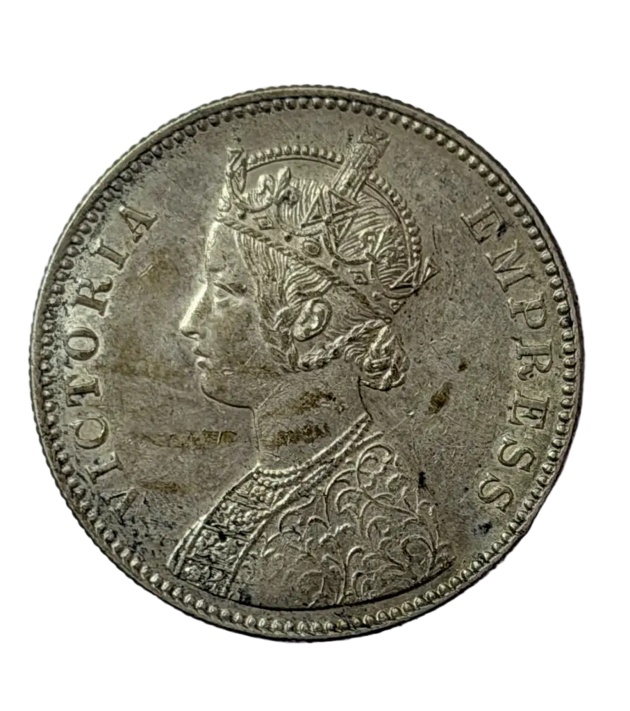 [BIC 019] British India 1 Rupee, Bombay Mint, 1884.