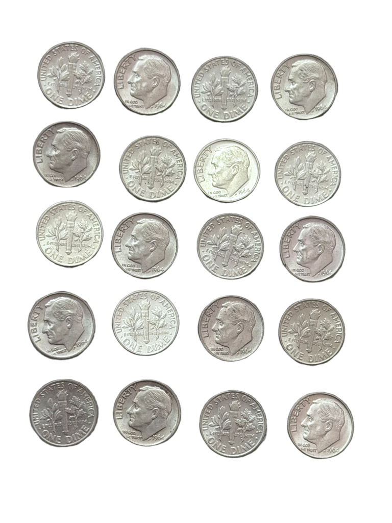 [FIC 010] Silver Roosevelt Dime coins from the United States- Denver Mint ( 1 Quantity per Order)