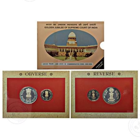 [PC 188] 2000 Golden Jubilee of the Supreme Court of India Proof Set – Government of India Commemorative Coin Collection