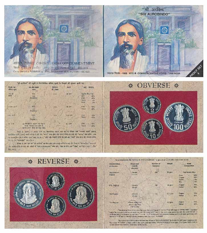 [PC 184] 1998 Sri Aurobindo Proof Set with Original Box