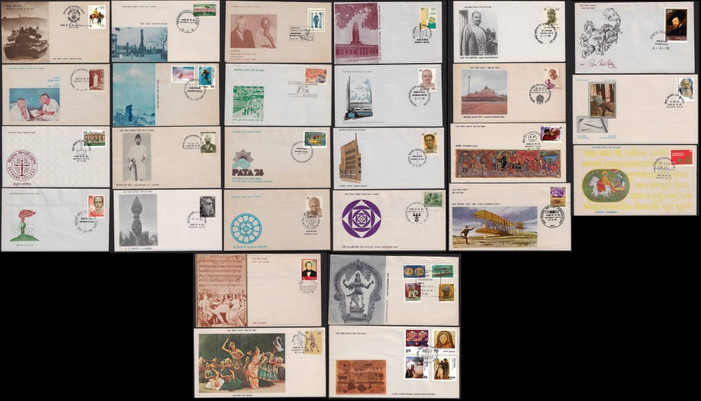 [FDC 1] India 1978 First Day Cover (FDC) Year Pack – 27 Covers