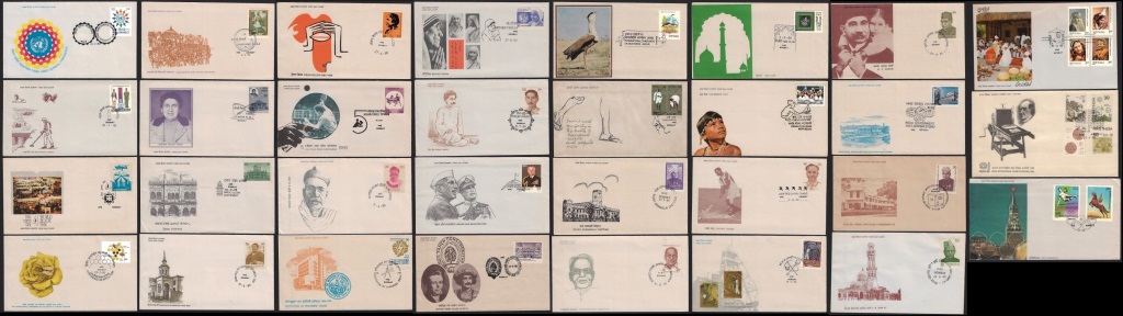 [FDC 3] India 1980 First Day Cover (FDC) Year Pack – 31 Covers