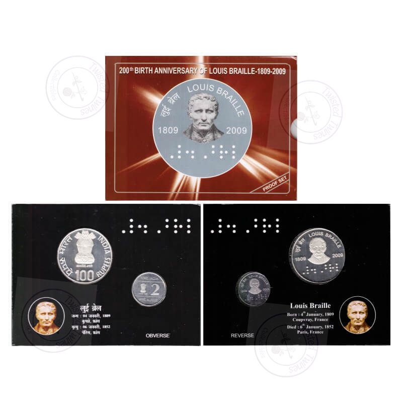 [PC 44] 2009 Sir Louis Braille Bicentenary 2-Coin Proof Set