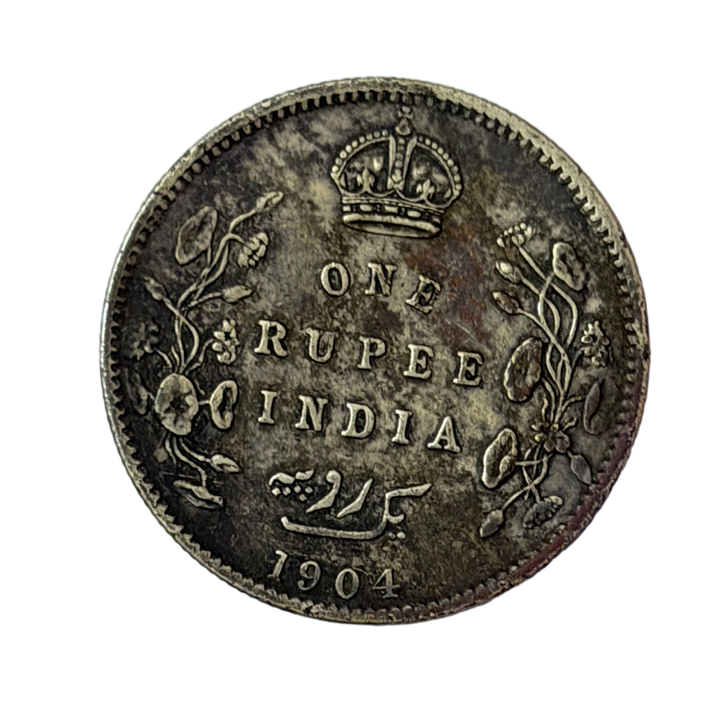 [BIC 33] 1904 King Edward VII 1 Rupee – Calcutta Mint