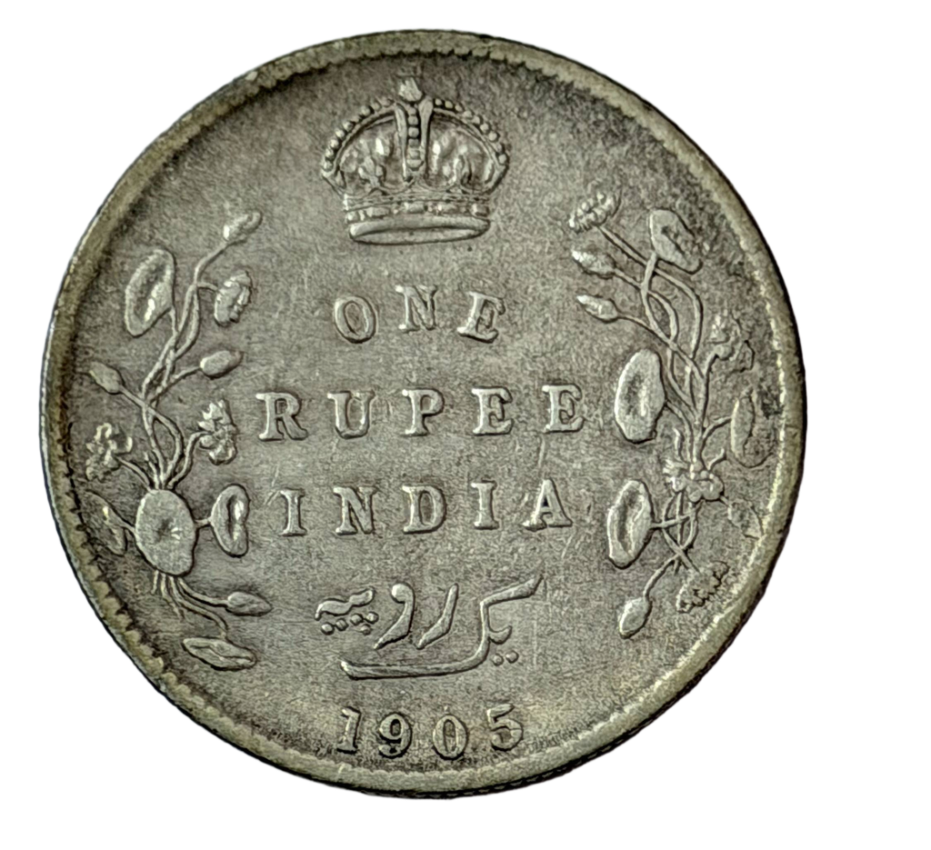 [BIC 35] 1905 King Edward VII 1 Rupee – Calcutta Mint