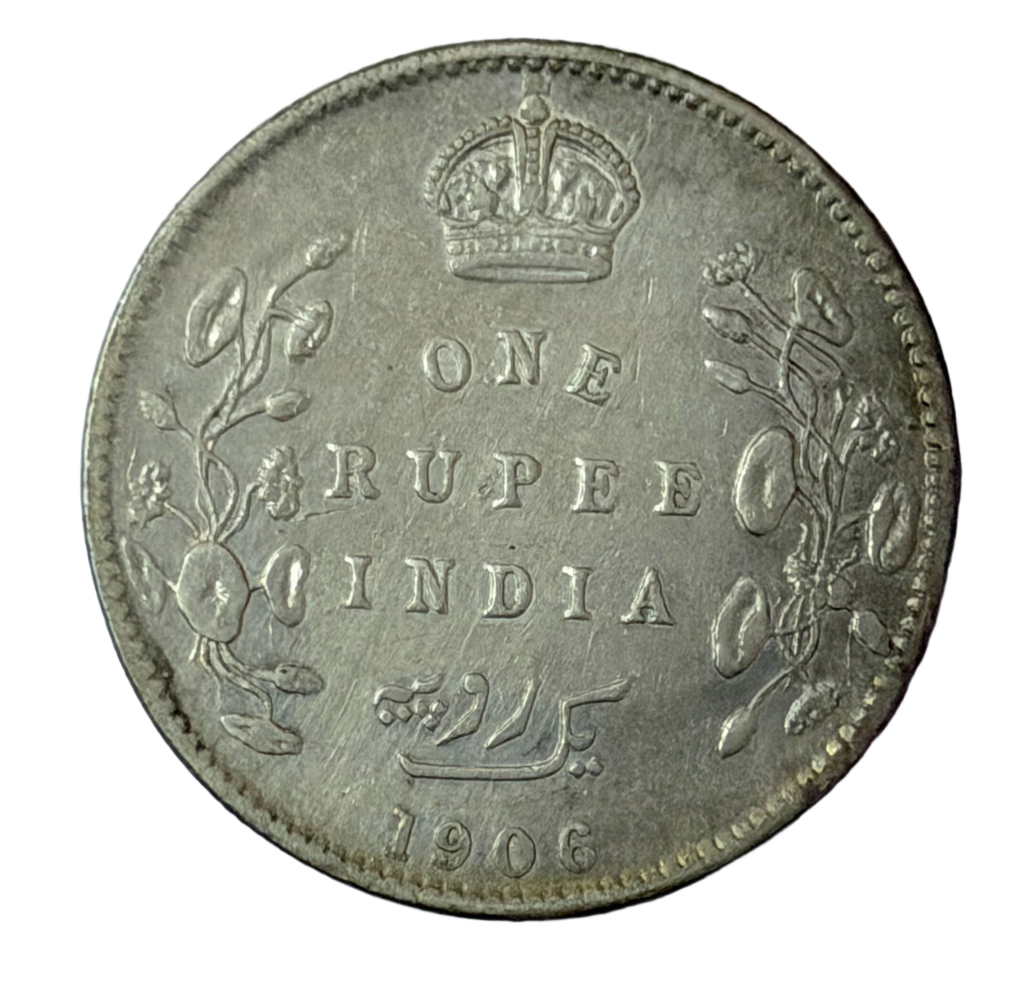 [BIC 36] 1906 King Edward VII 1 Rupee – Calcutta Mint