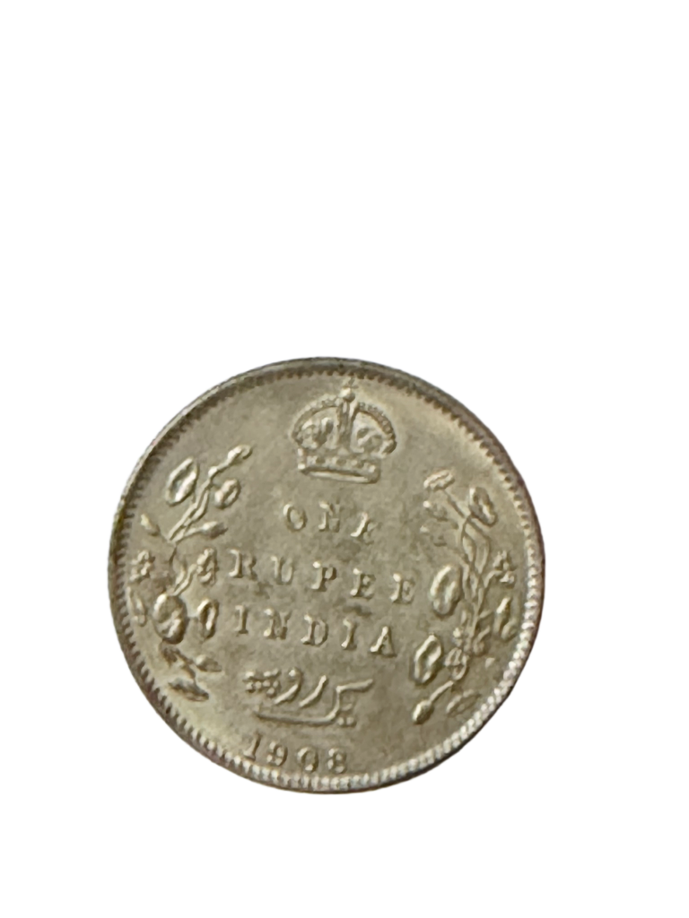[BIC 41] 1908 King Edward VII 1 Rupee – Calcutta Mint | Extremely Fine (XF)