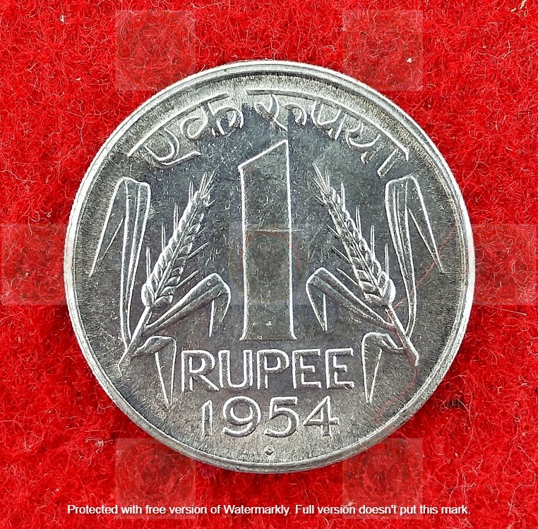 [RIC 12] Republic India 1 Rupee, Bombay Mint, 1954
