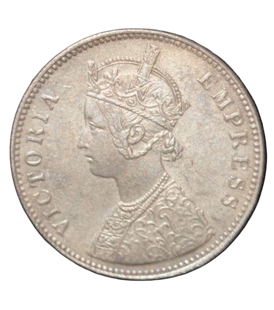 [BIC 005] Queen Victoria British India 1862 Madras Mint 1 Rupee