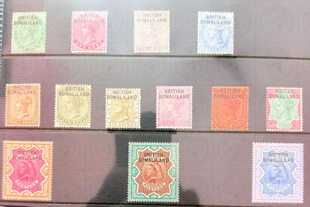 SOMALILAND PROTECT - 1903 (1st June) Queen Victoria Stamps of India opt'd at top set, SG 1/13, fine mint (13 stamps)