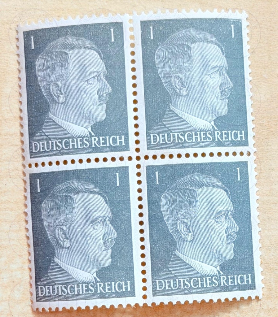 [FS 4] Adolf Hitler 1 Reichspfennig Block of 4 (MNH)