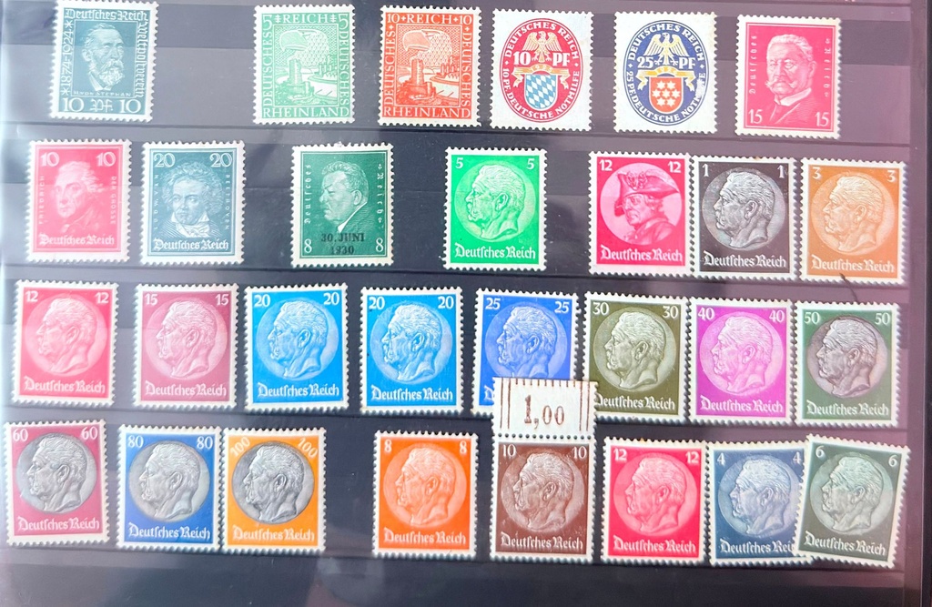 [FS 15] Germany Reich Hindenburg Definitive Collection (1928–1932) – Mint Never Hinged (MNH)