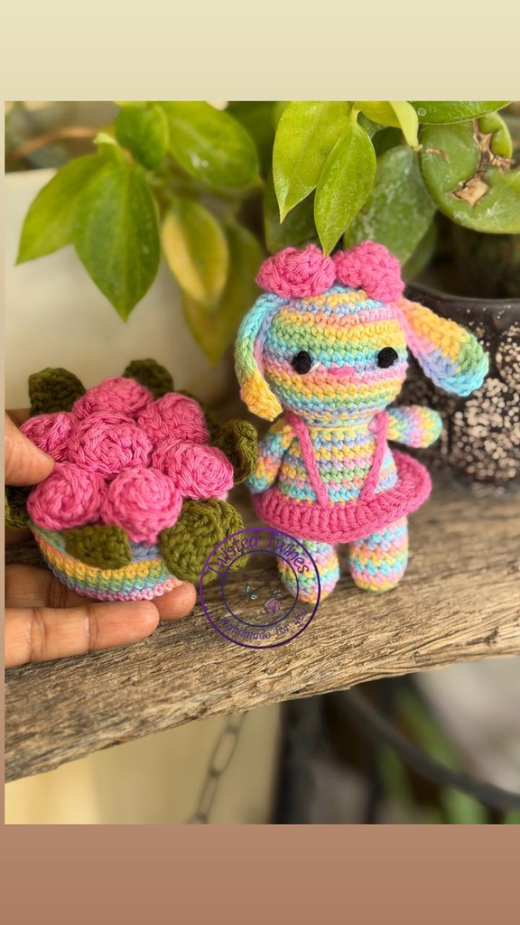 Rosalie Bunny & Rose Basket