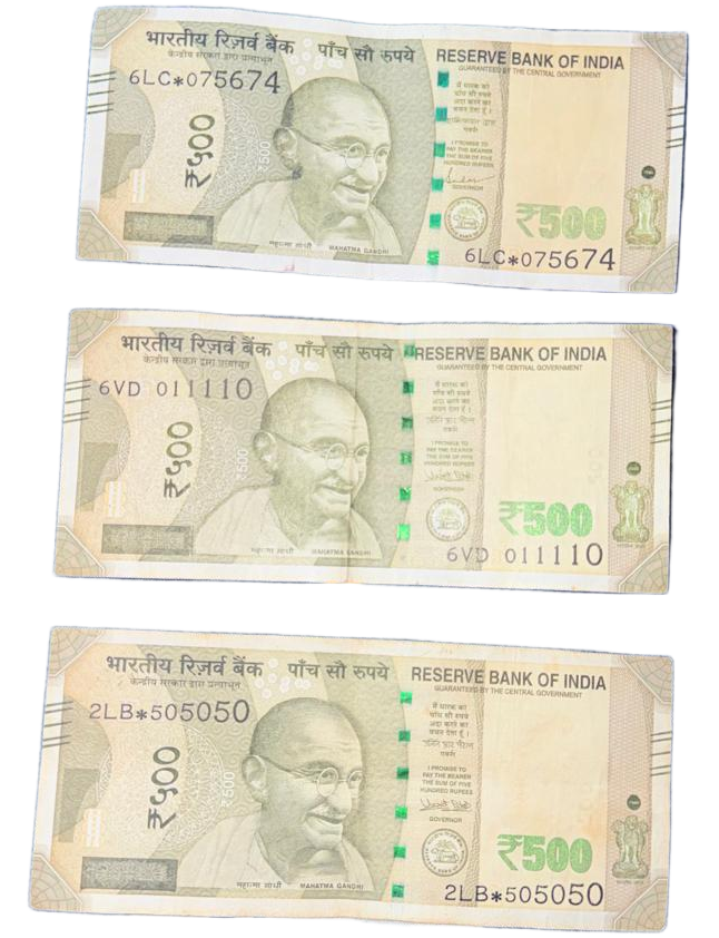Indian ₹500 Fancy & Star Series Banknotes | 011110 & 505050 Serial Numbers