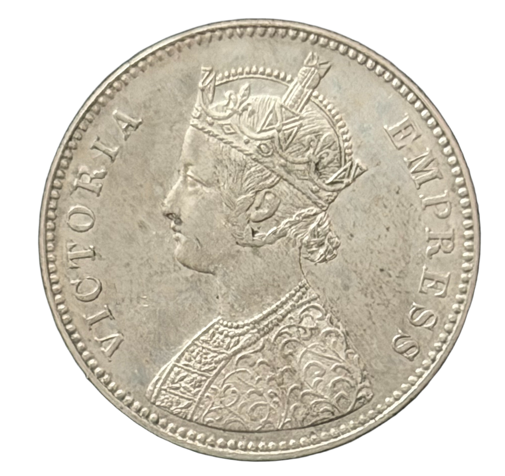 [BIC 009] British India 1 Rupee, Bombay Mint, 1877